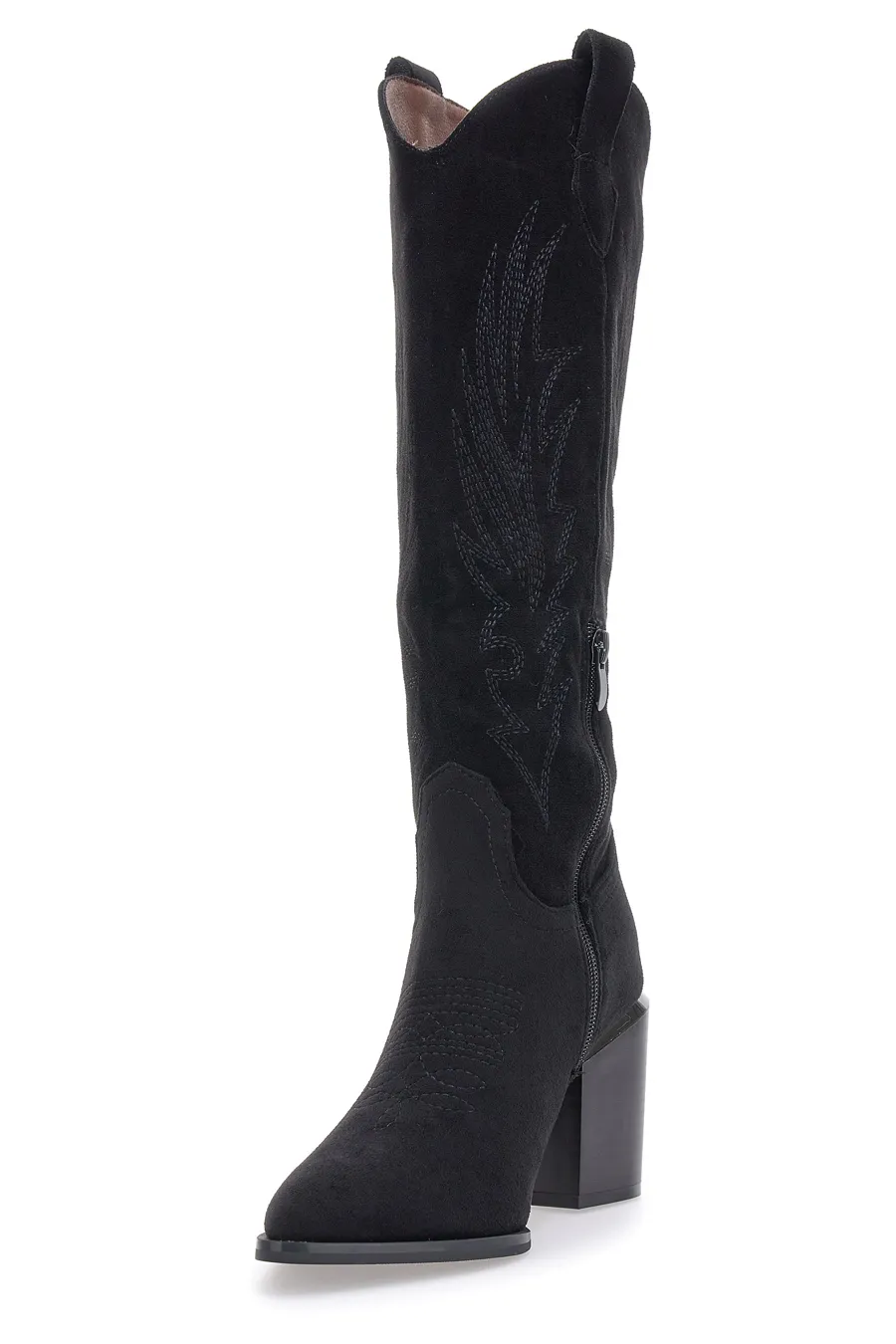 Stivaletti Texani Neri Con Tacco Mon Dieu 23057