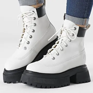 Stivali da donna Sky 6 Inch Lace Up A5RSV Bianco Nubuck