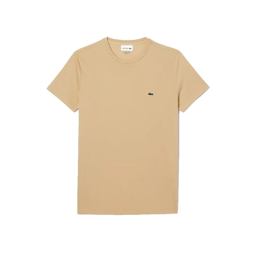 T-SHIRT BEIGE IN JERSEY DI COTONE PIMA