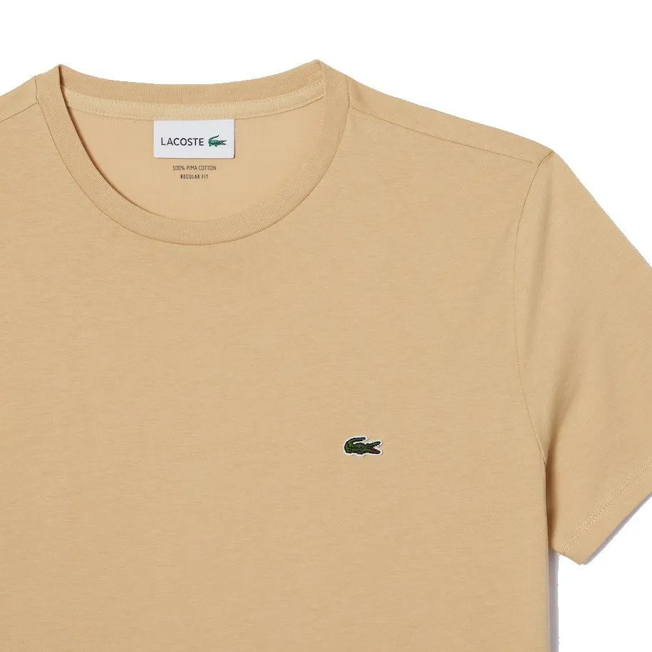T-SHIRT BEIGE IN JERSEY DI COTONE PIMA