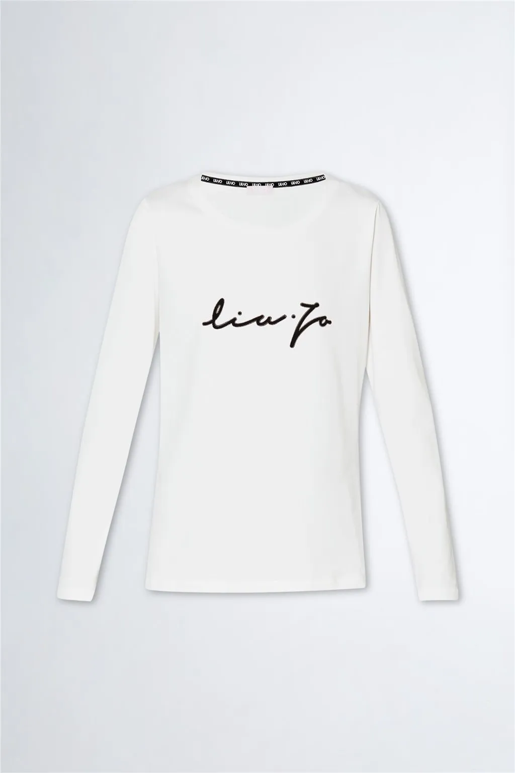 T-shirt bianca da donna Liu Jo con logo 4077