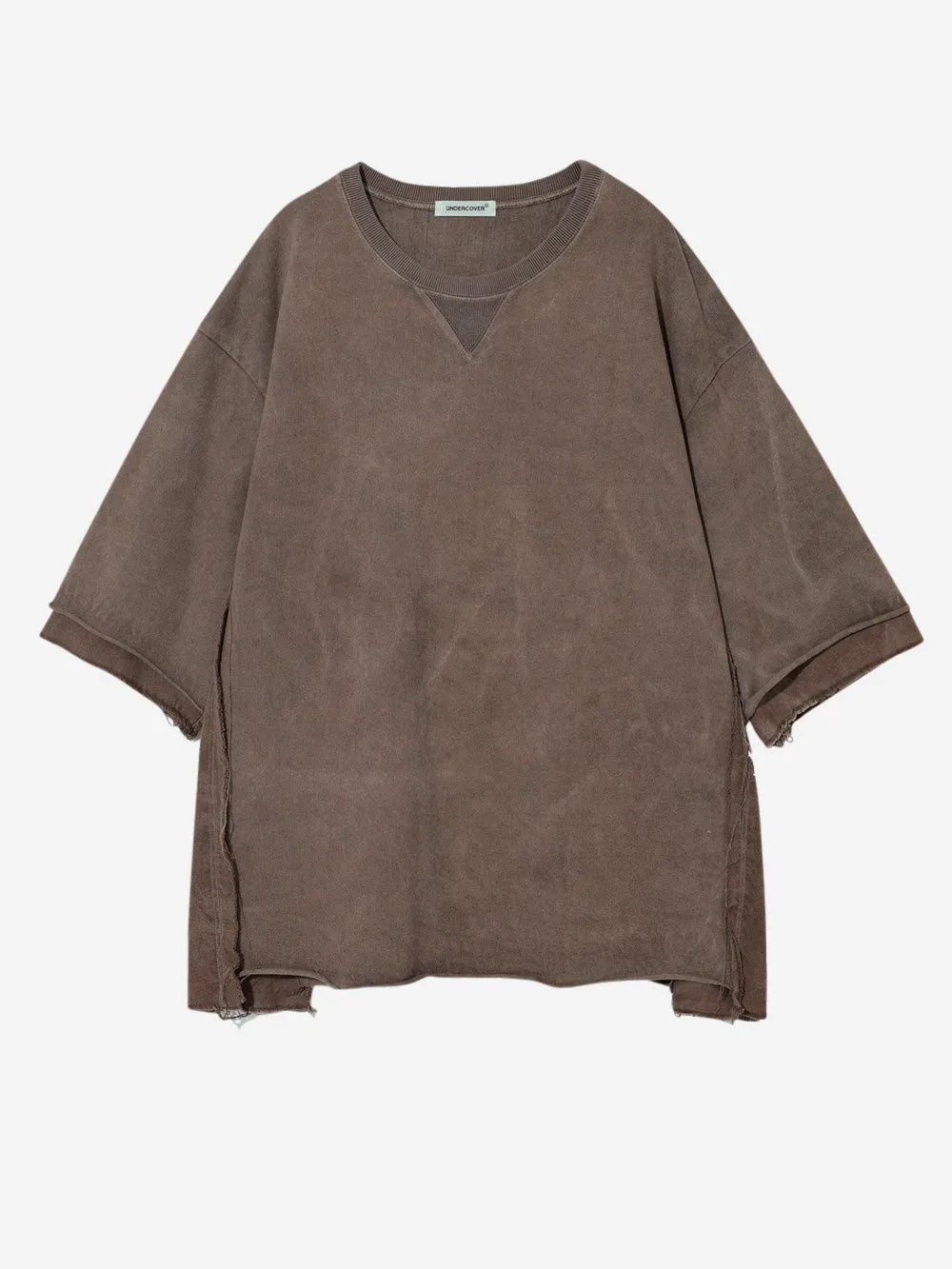 T-shirt distressed marrone