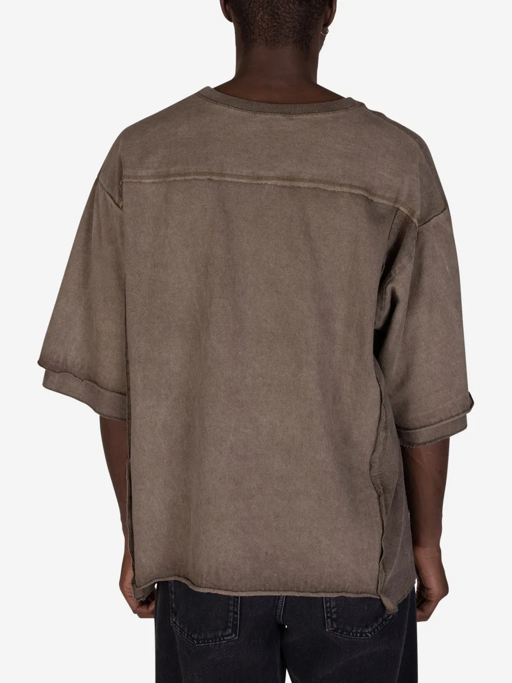 T-shirt distressed marrone