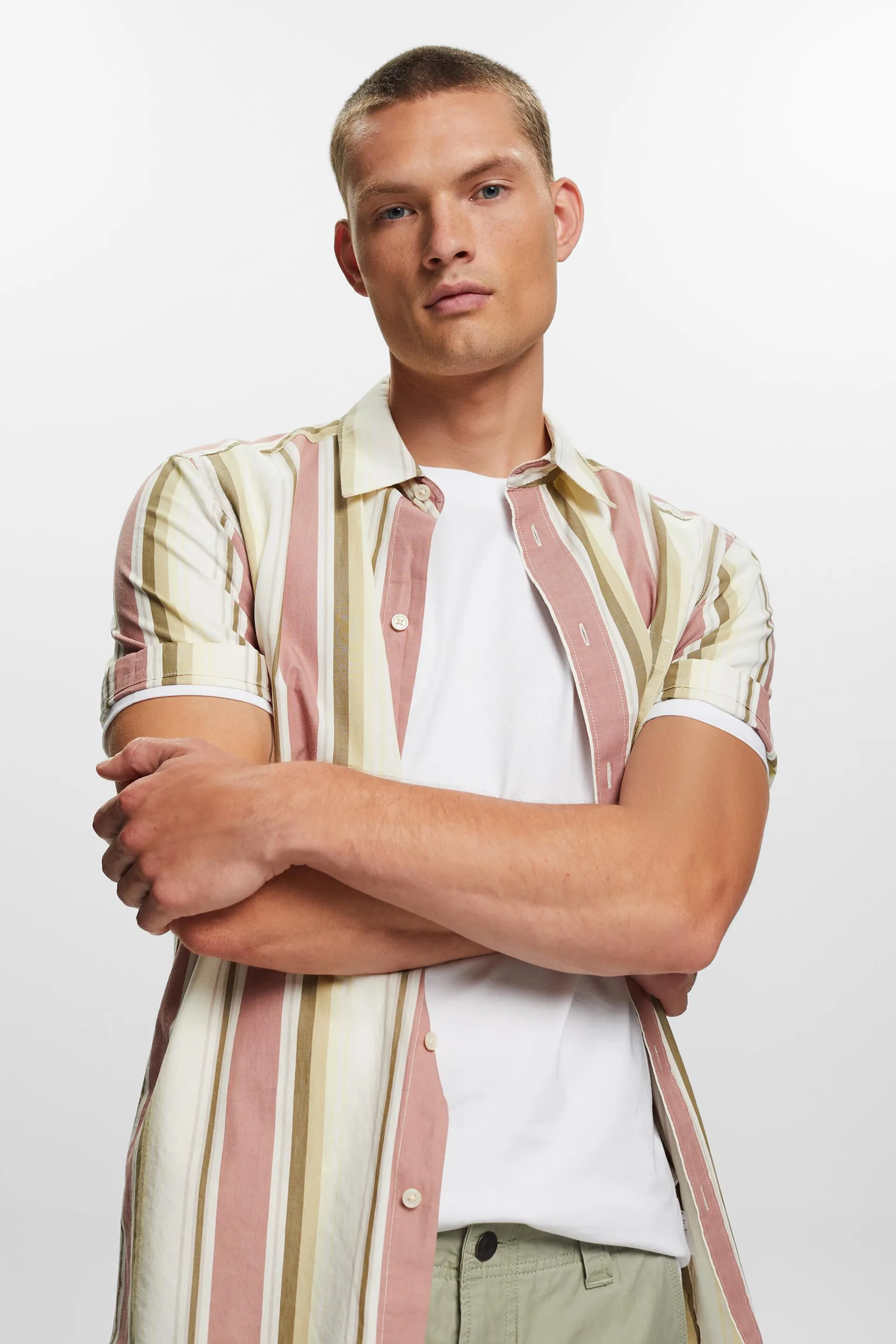 T-shirt girocollo in jersey di cotone Pima