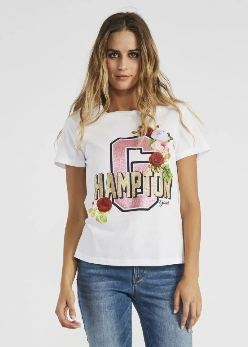 T-shirt in cotone con glitter