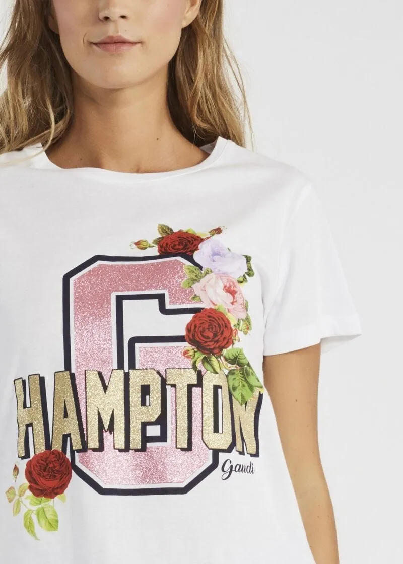 T-shirt in cotone con glitter