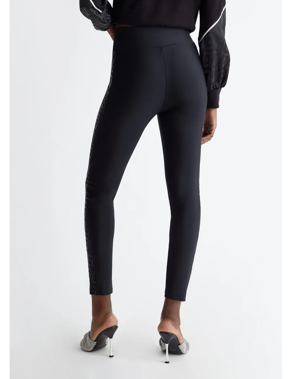 TA4092 PANTALONE LIU JO CON LOGO PANTALONI STRETTI SLIM SPORTIVI LEGGINGS DONNA