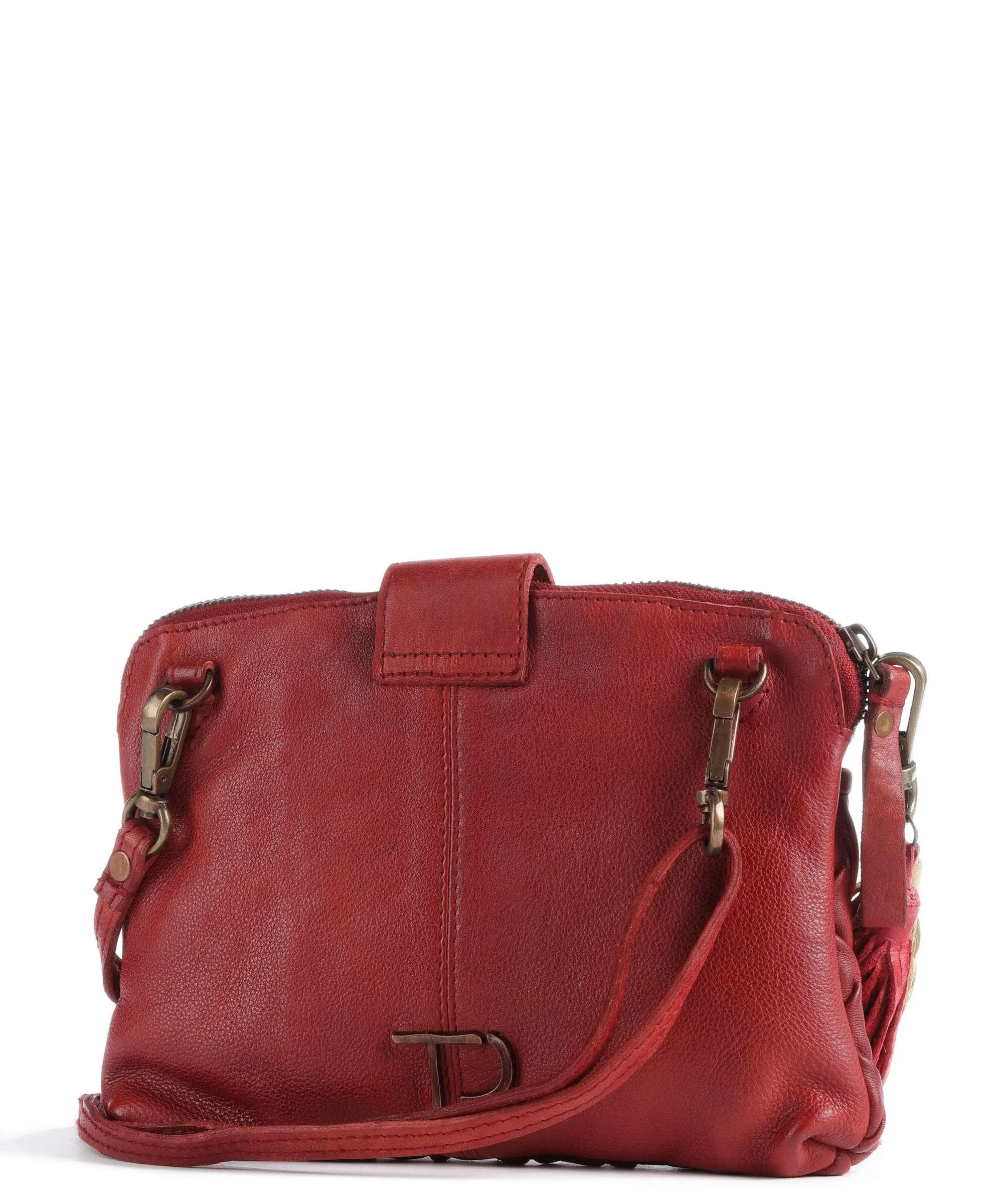  Taschendieb Wien Spittelberggasse 3 Borsa a tracolla pelle di vacchetta grana rosso  