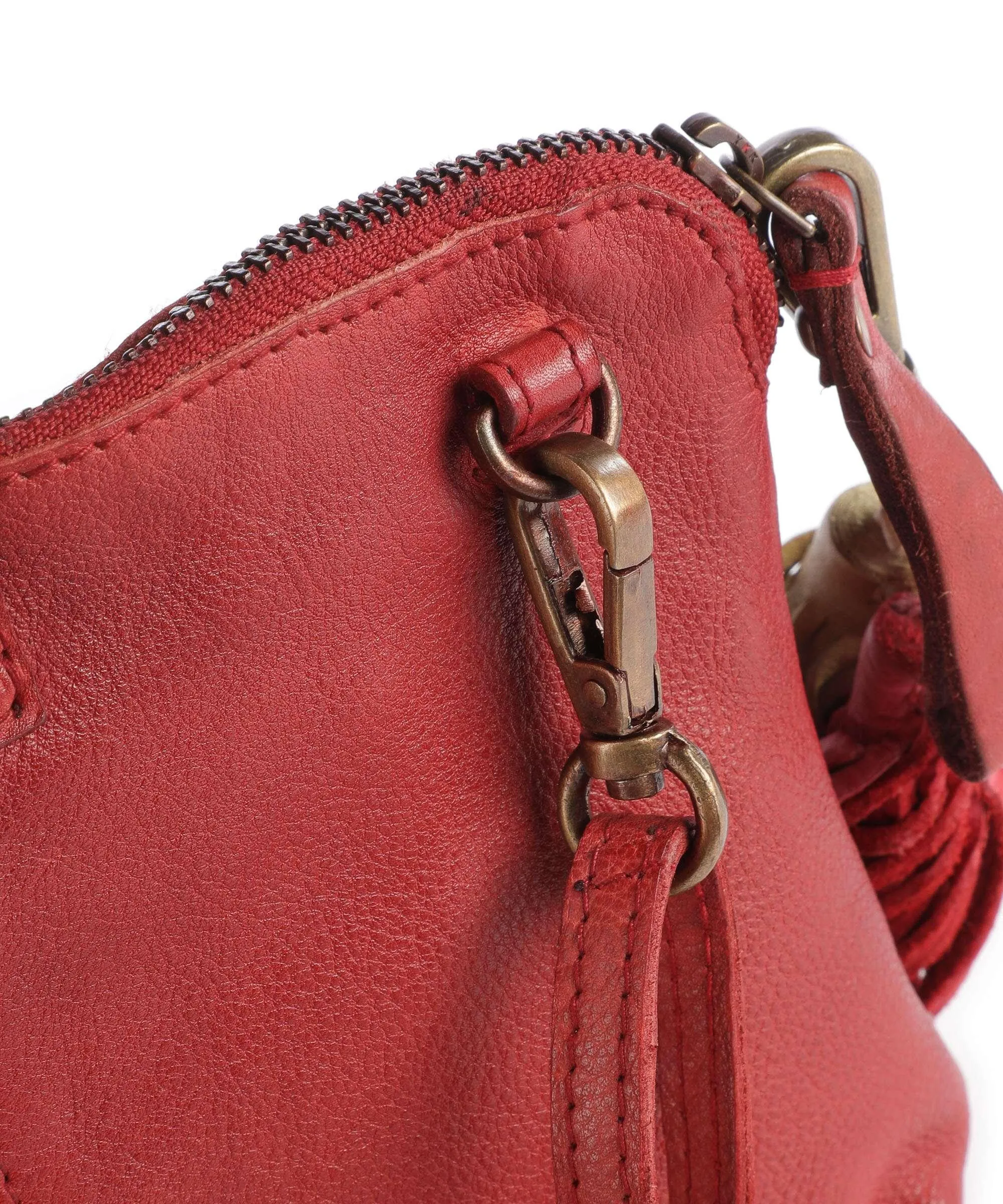  Taschendieb Wien Spittelberggasse 3 Borsa a tracolla pelle di vacchetta grana rosso  