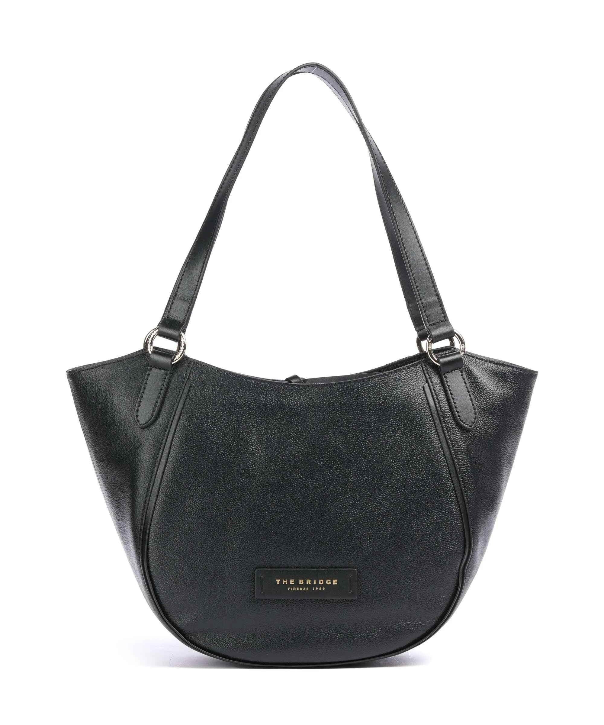  The Bridge Domitilla Borsa shopper pelle di vacchetta grana nero  