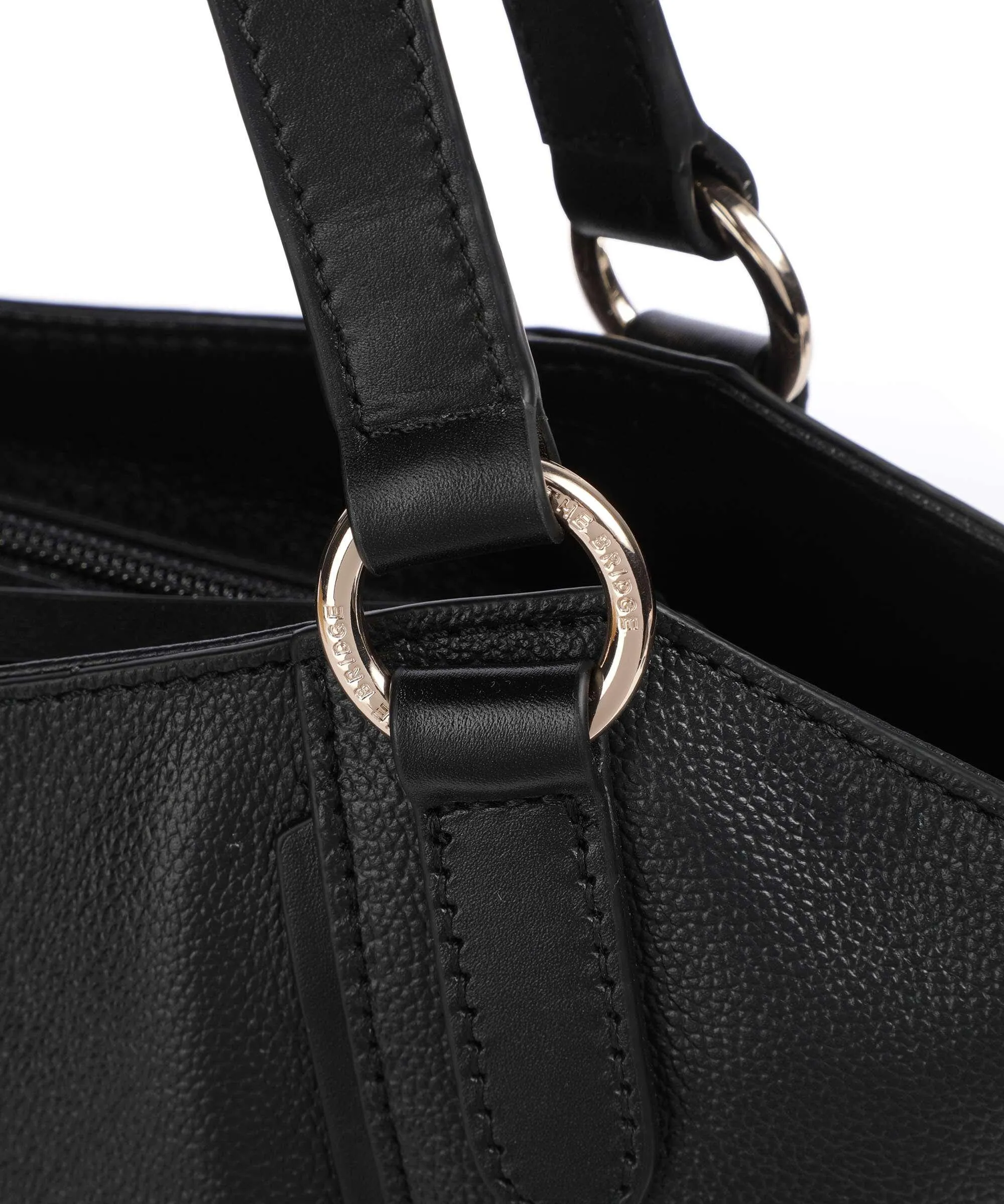  The Bridge Domitilla Borsa shopper pelle di vacchetta grana nero  