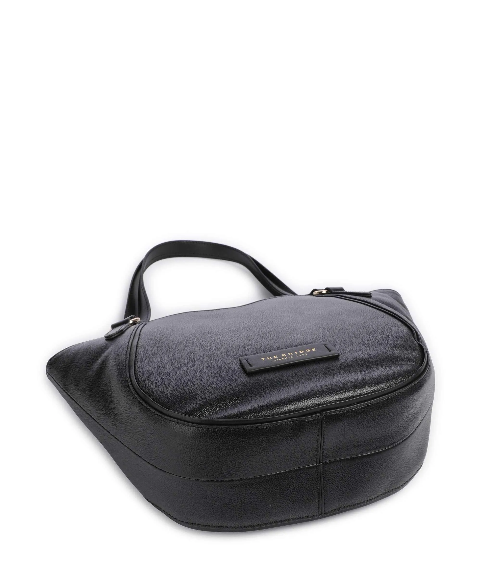  The Bridge Domitilla Borsa shopper pelle di vacchetta grana nero  