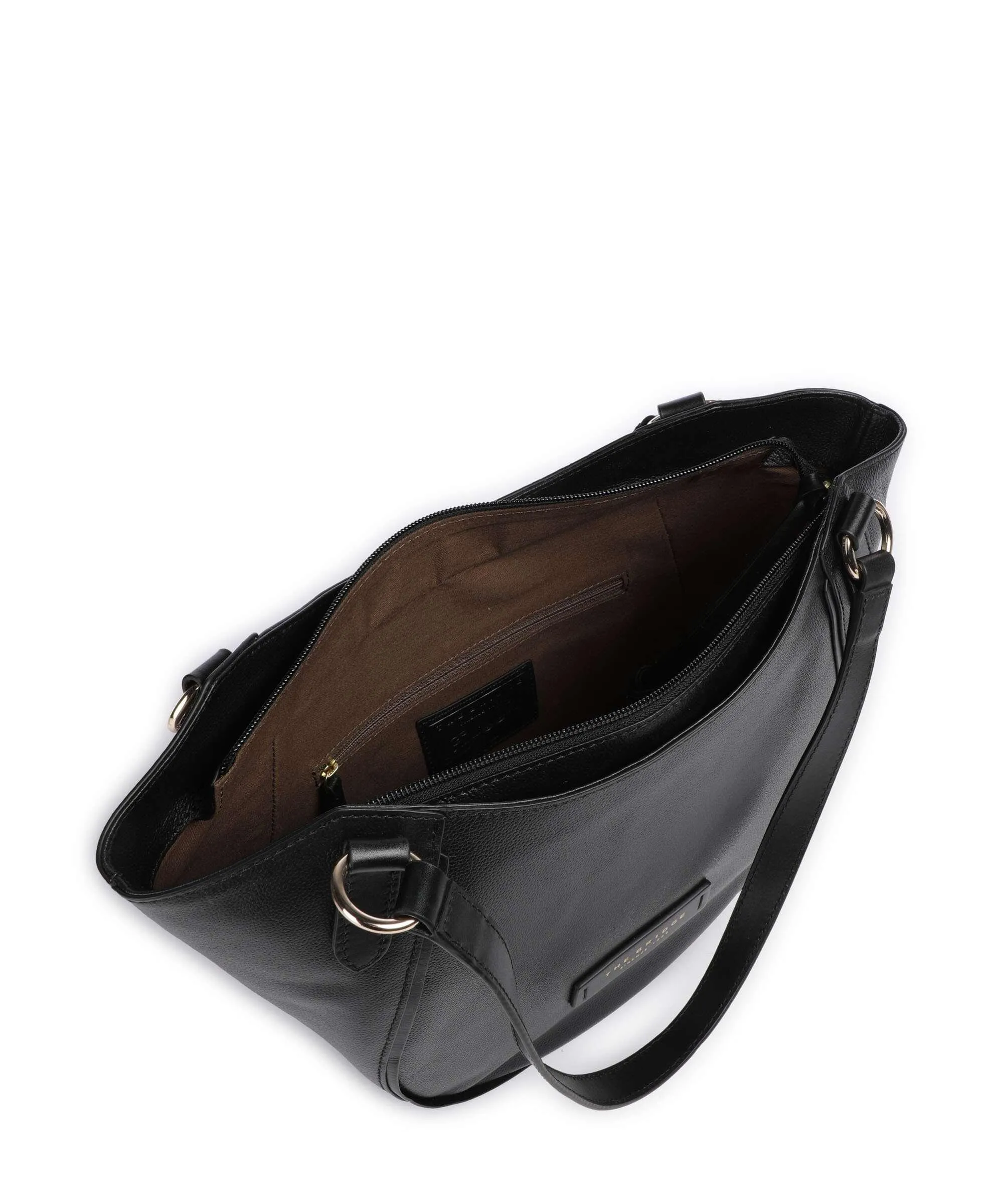  The Bridge Domitilla Borsa shopper pelle di vacchetta grana nero  