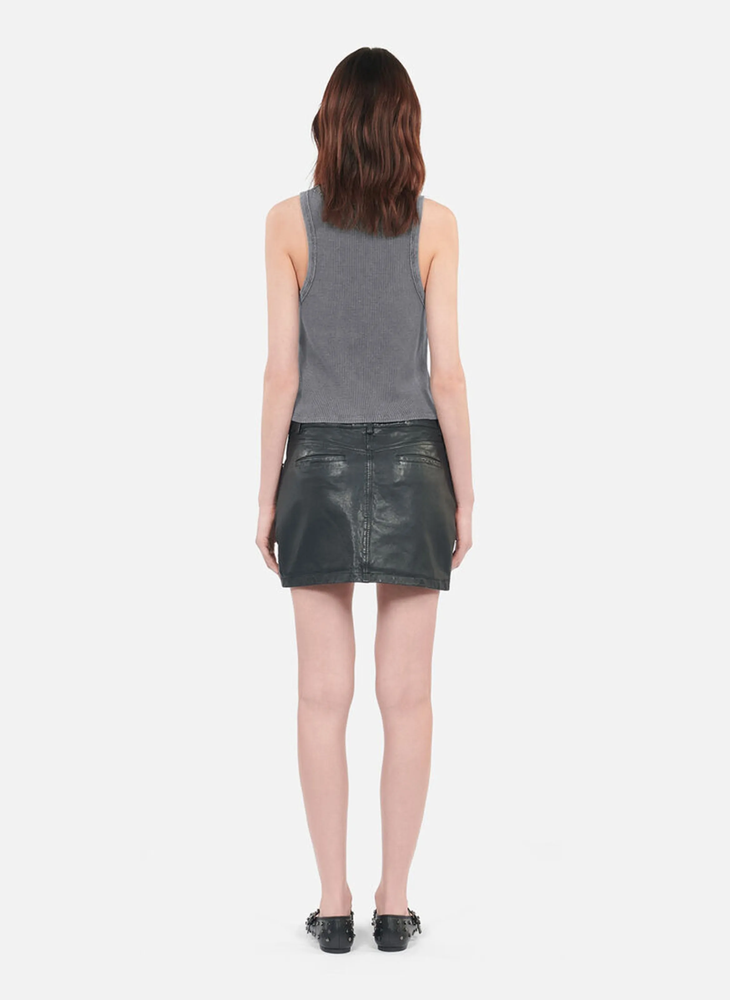  THE KOOPLES   Canottiera aderente con scollo tondo in cotone serigrafato | Nero