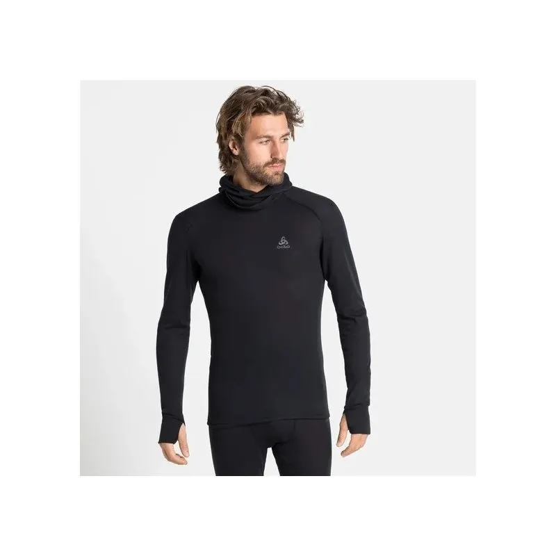 Top tecnico con cappuccio Odlo Active Warm Eco (Nero) Uomo