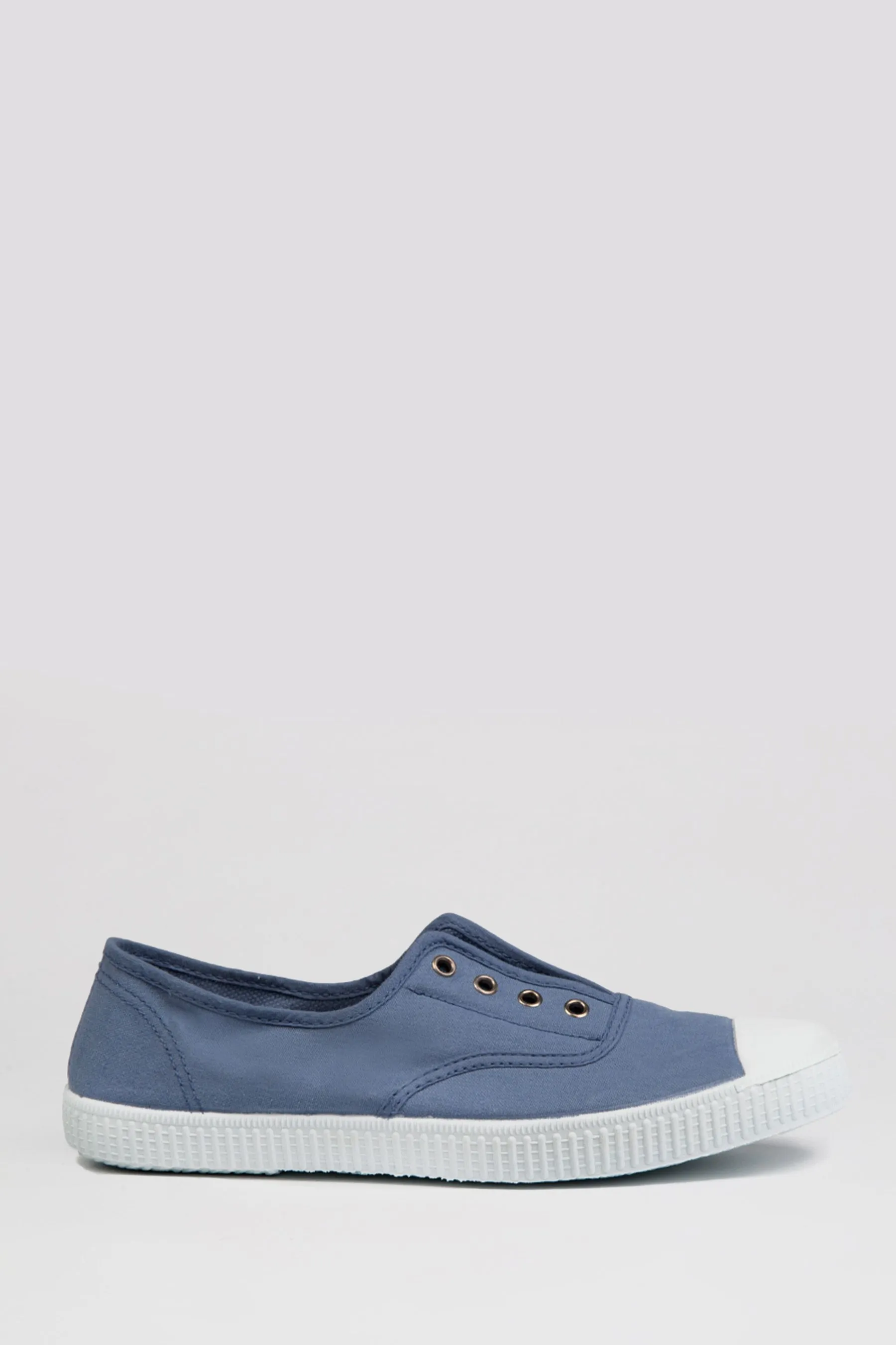 Trotters London Blu - Scarpe di tela prugna da adulto