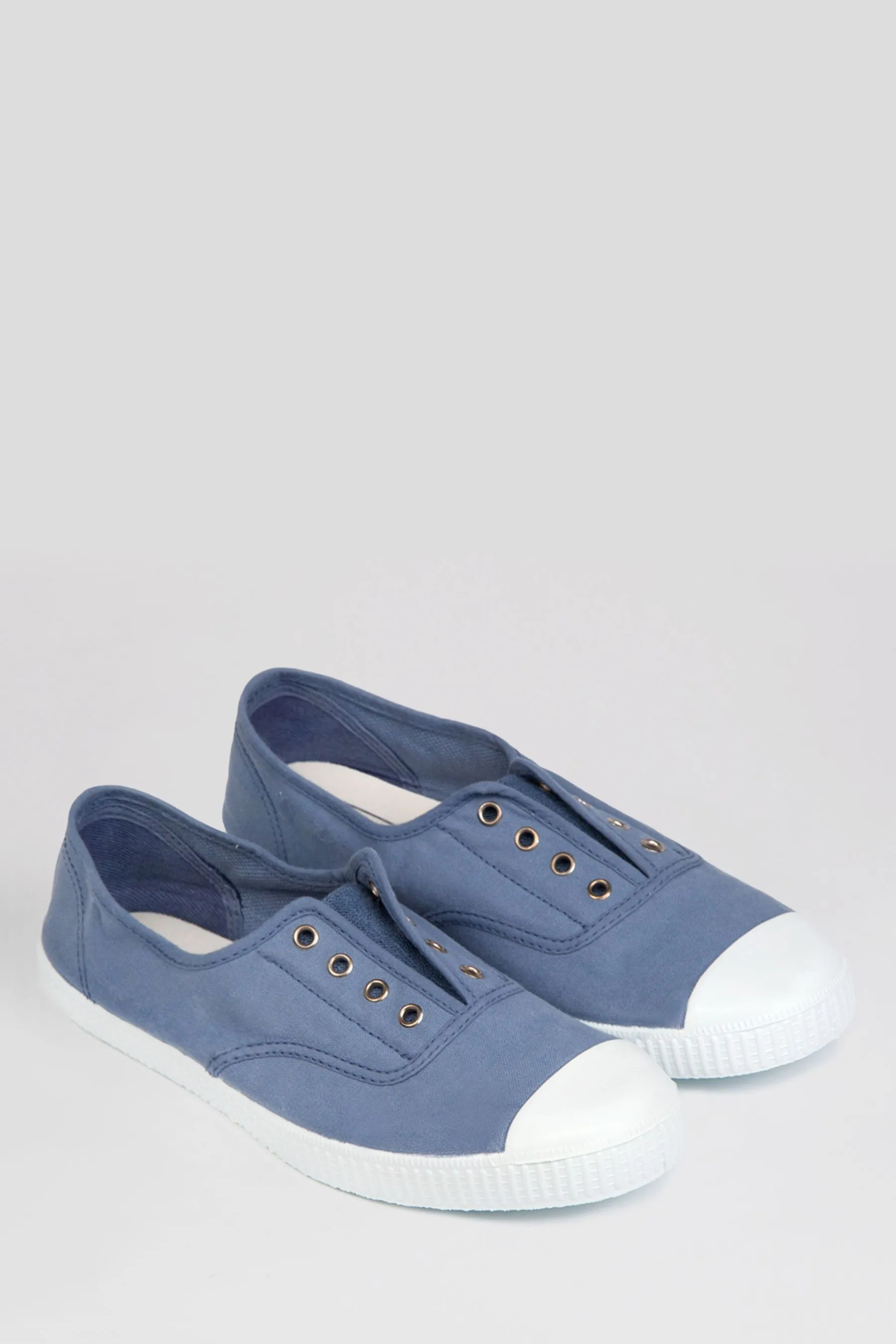 Trotters London Blu - Scarpe di tela prugna da adulto