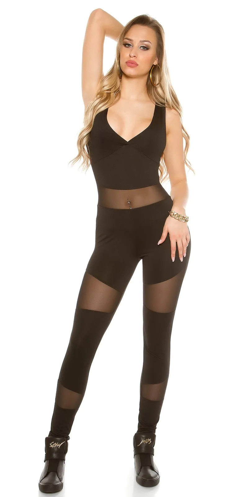Tuta fitness TT007 nera