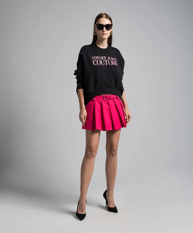 Versace Jeans Couture Minigonna rosa con bottoni automatici 76HAE814N0103