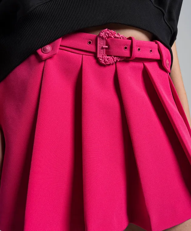 Versace Jeans Couture Minigonna rosa con bottoni automatici 76HAE814N0103