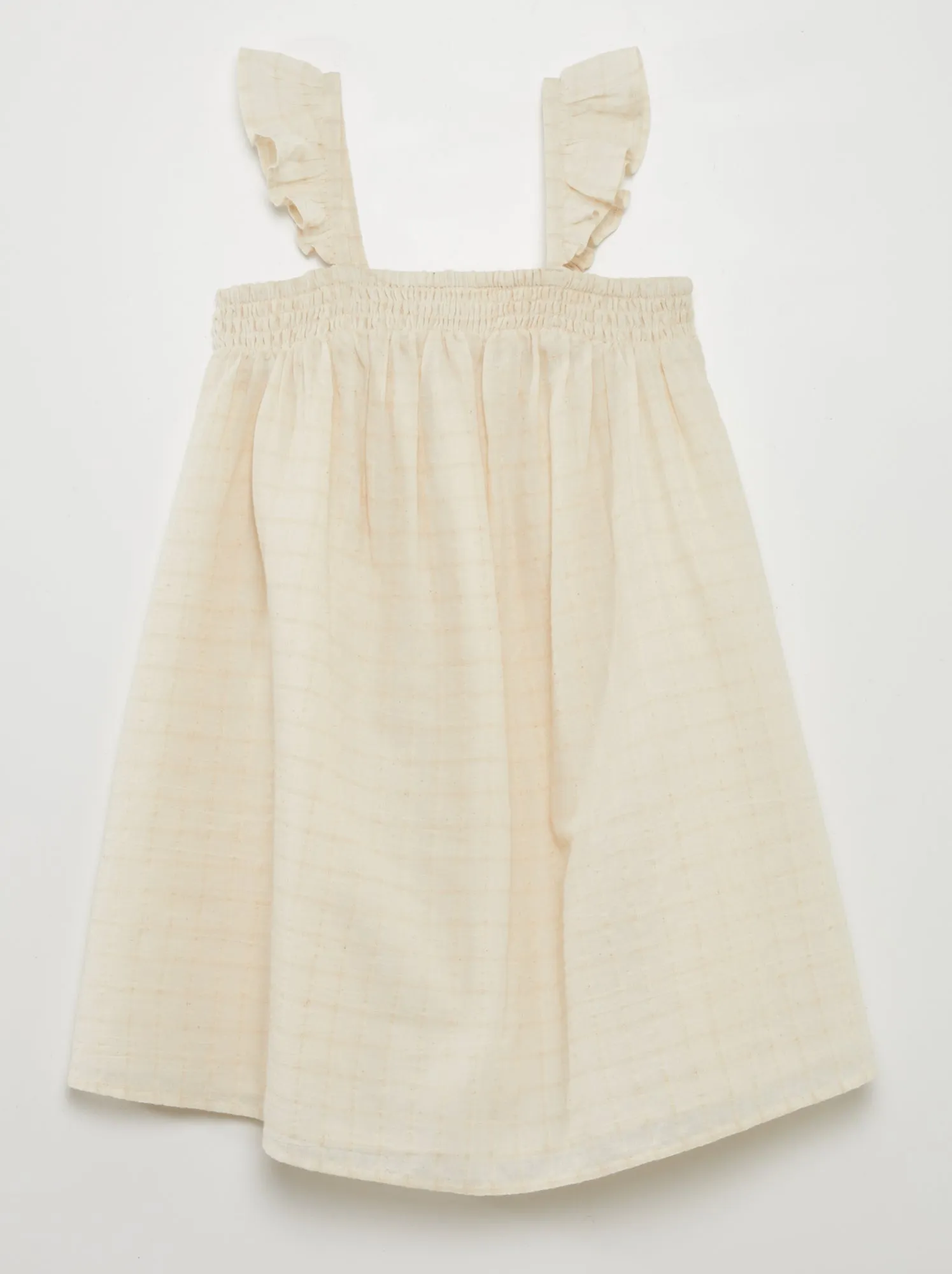 Vestito con volant sulle spalline - BIANCO