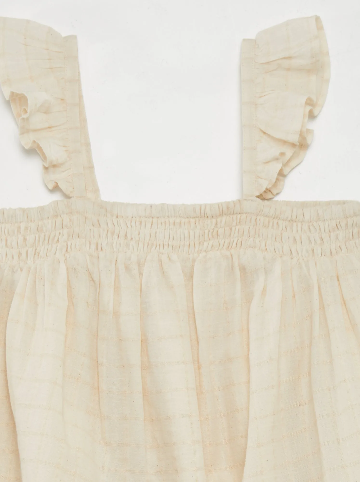 Vestito con volant sulle spalline - BIANCO