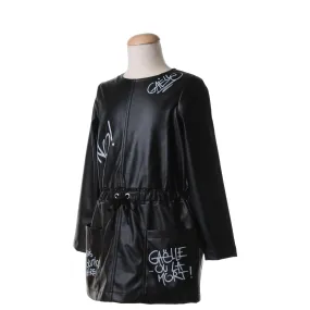 Vestito In Ecopelle Con Stampe
