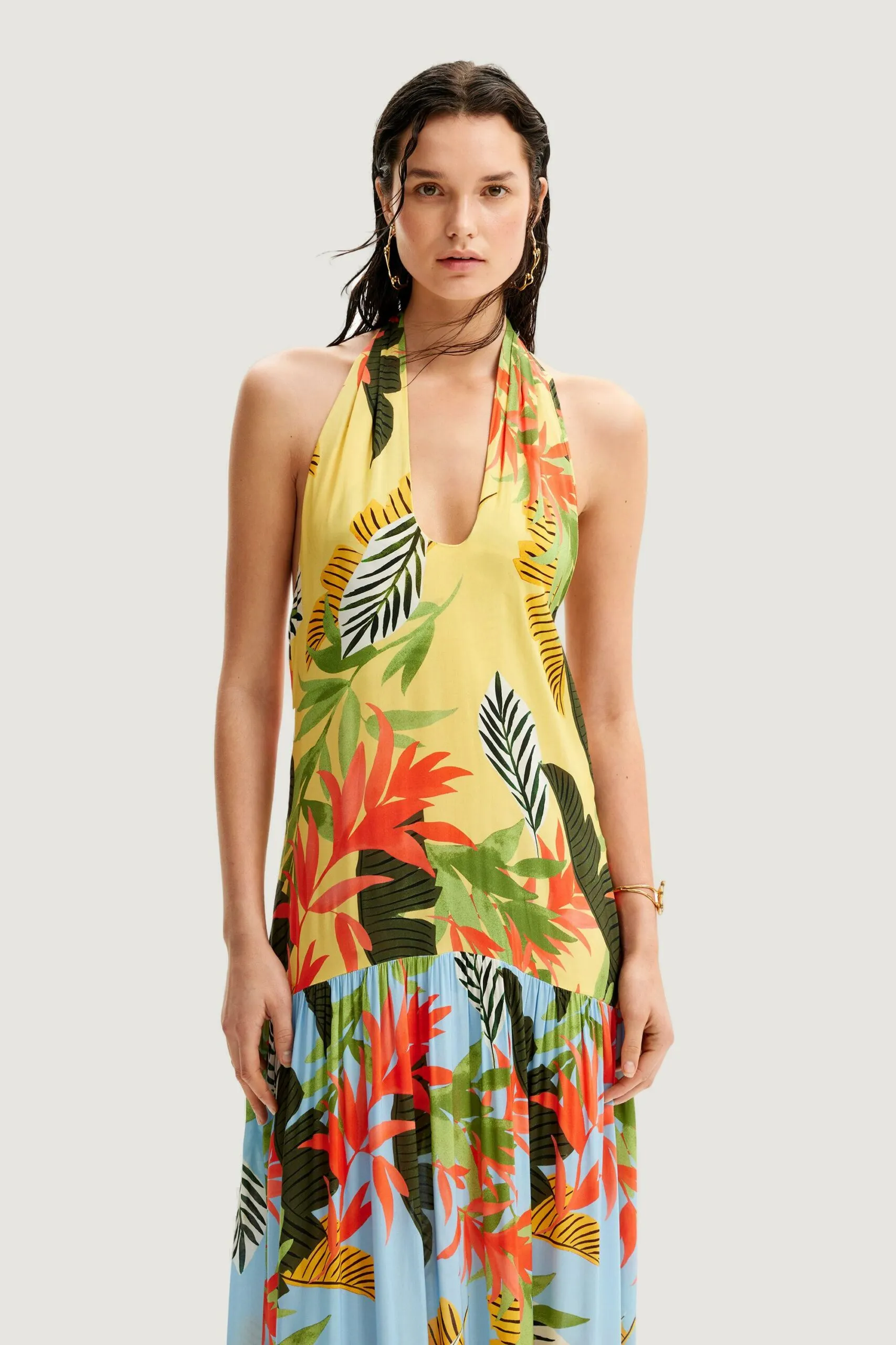 Vestito lungo Desigual TROPI Arancione