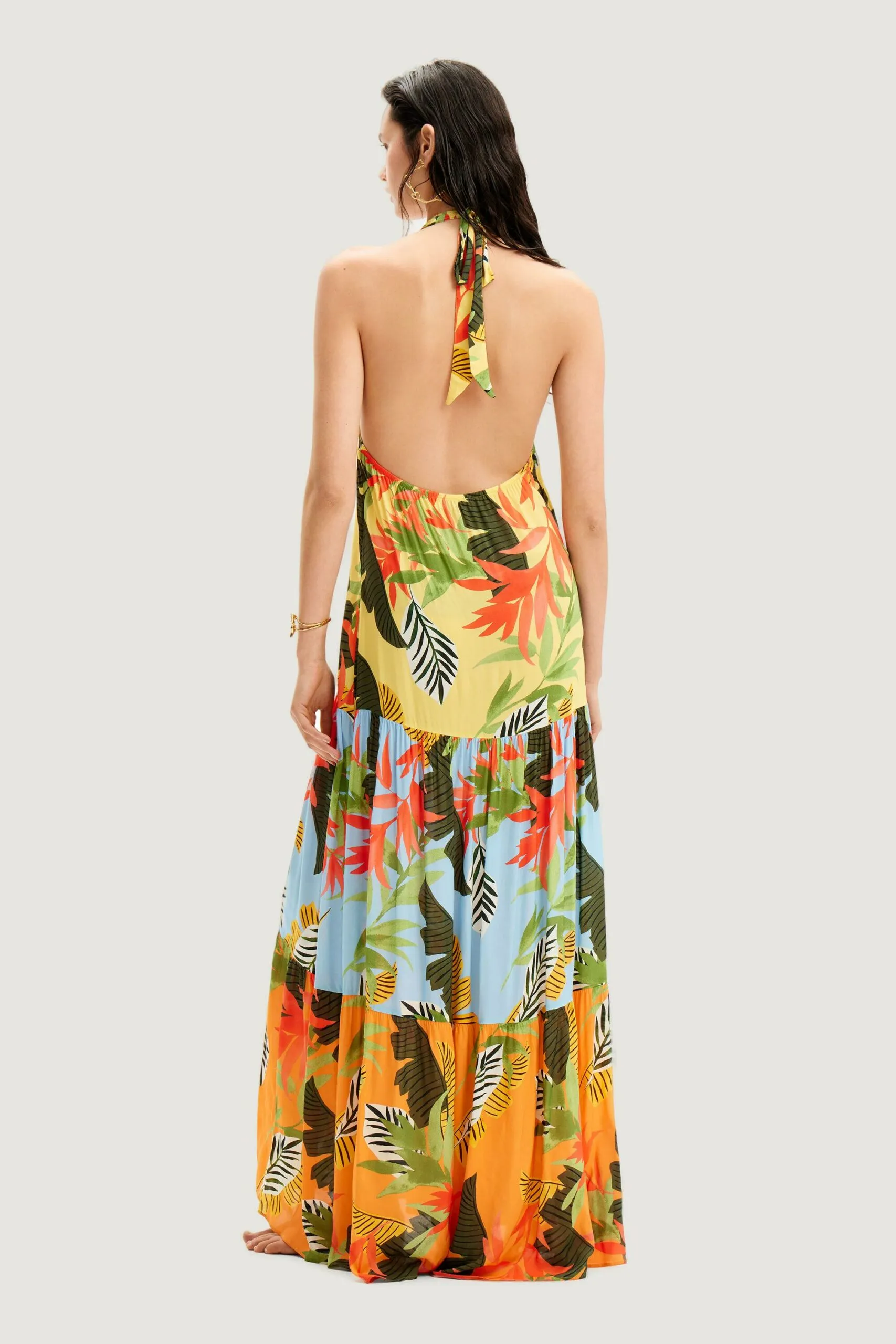 Vestito lungo Desigual TROPI Arancione