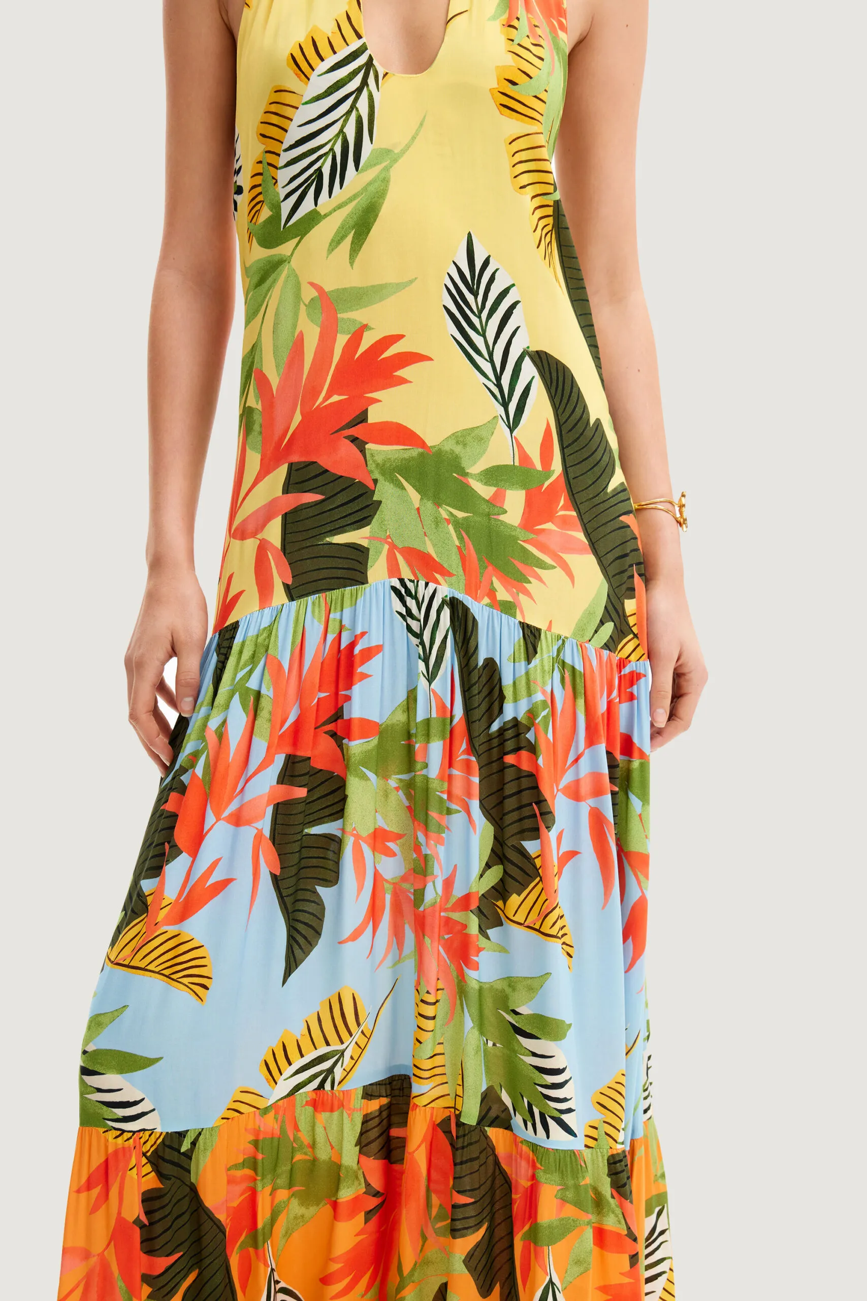 Vestito lungo Desigual TROPI Arancione