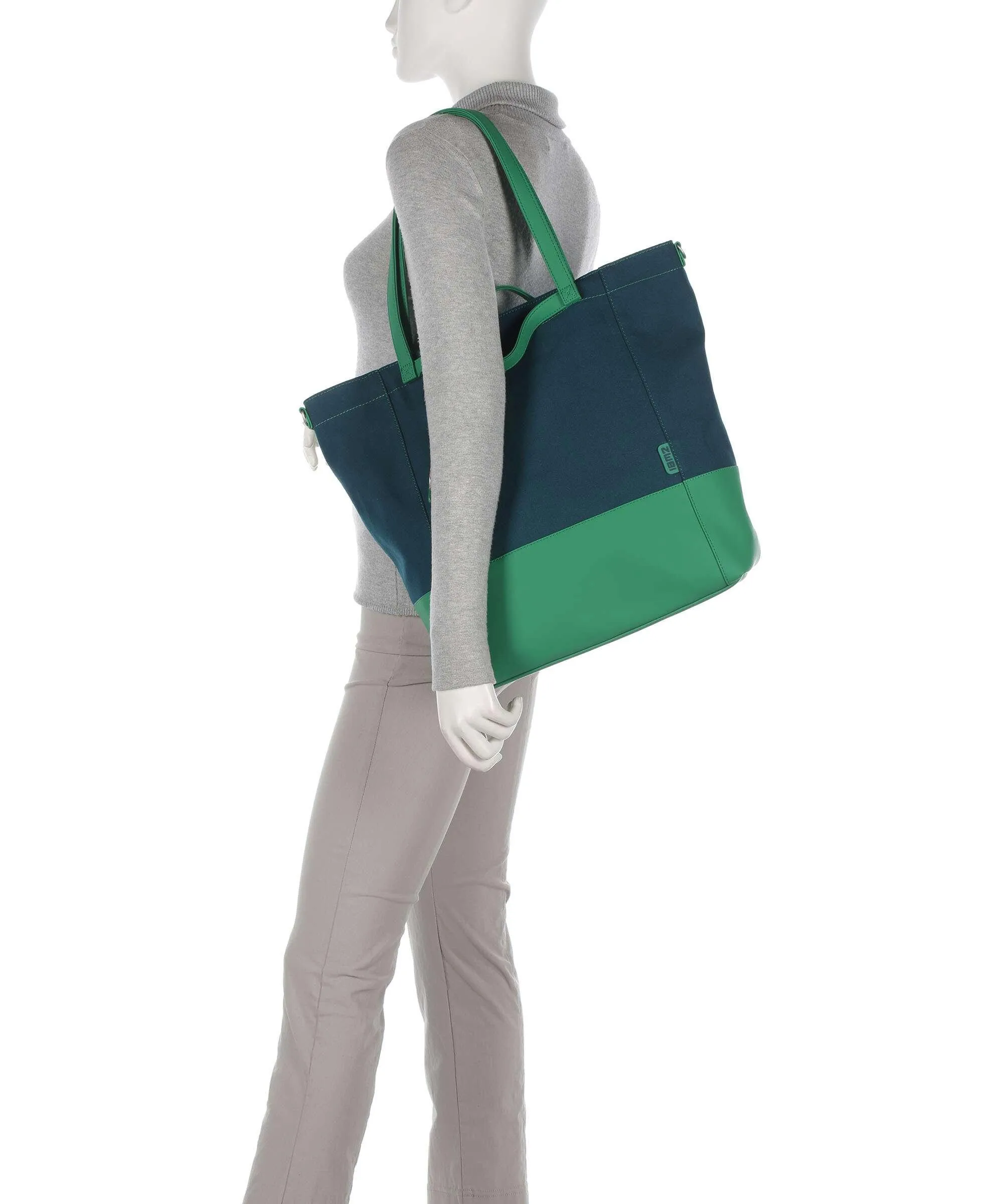  Zwei Fiorella FI200 Borsa shopper cotone, pelle sintetica petrol  