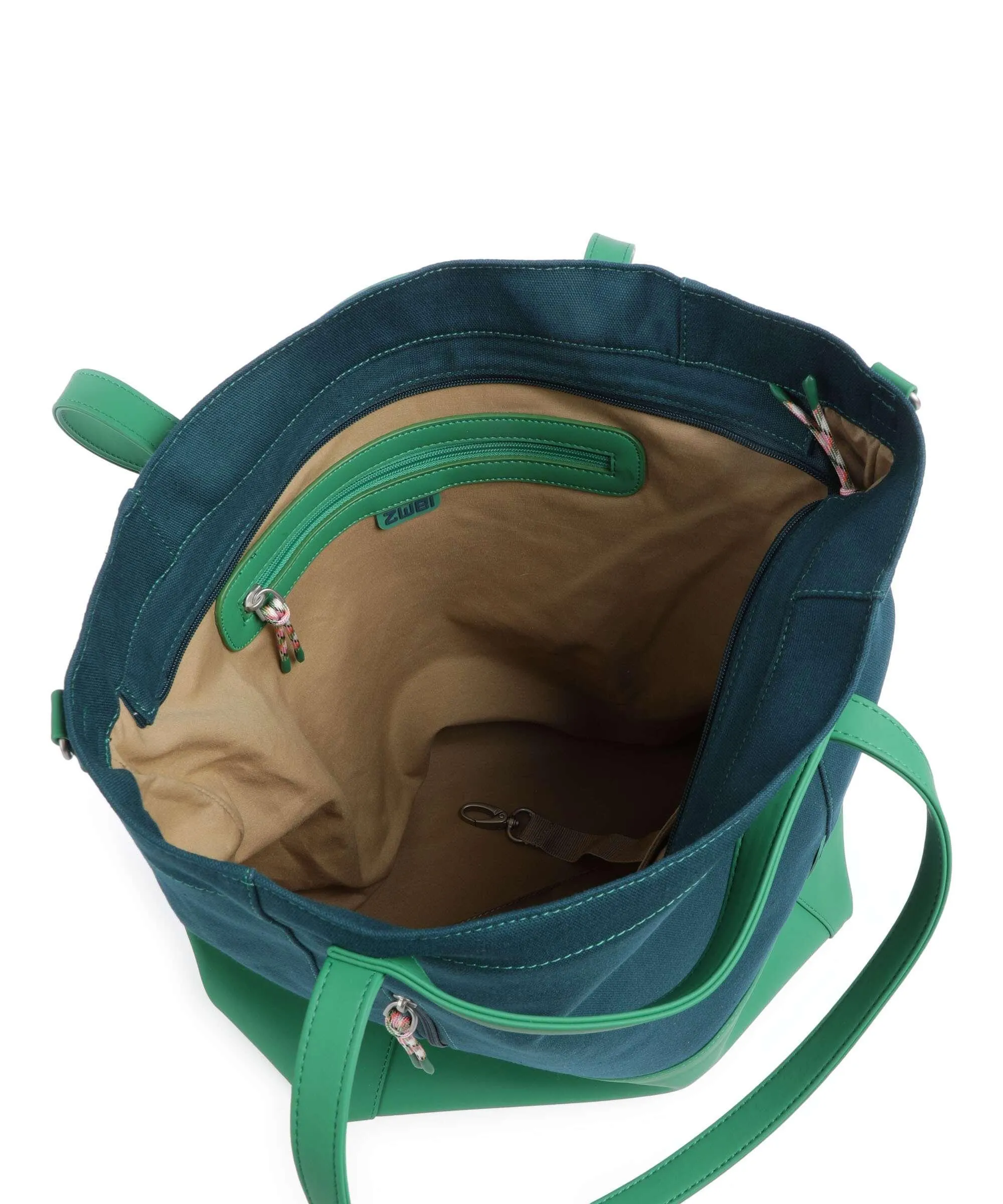  Zwei Fiorella FI200 Borsa shopper cotone, pelle sintetica petrol  